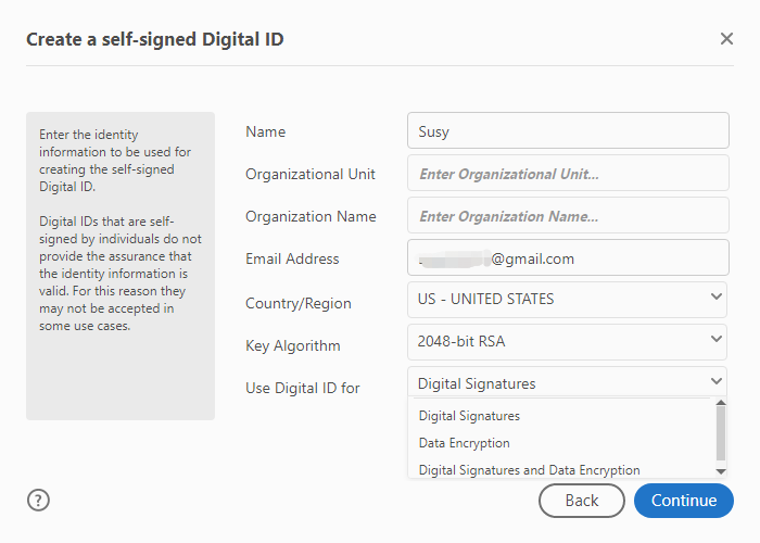 Create Digital ID in Acrobat Reader