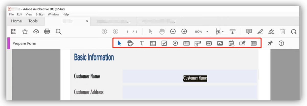 Create Fillable PDF from Word with Adobe Acrobat step 5