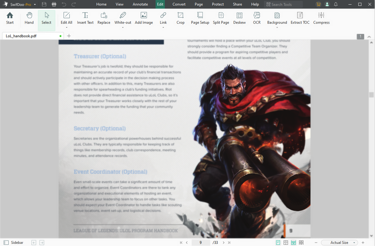 Create gamers guide PDF with SwifDoo PDF 3