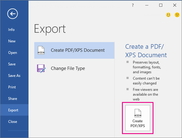 Create PDF From PUB in Microsoft Publisher
