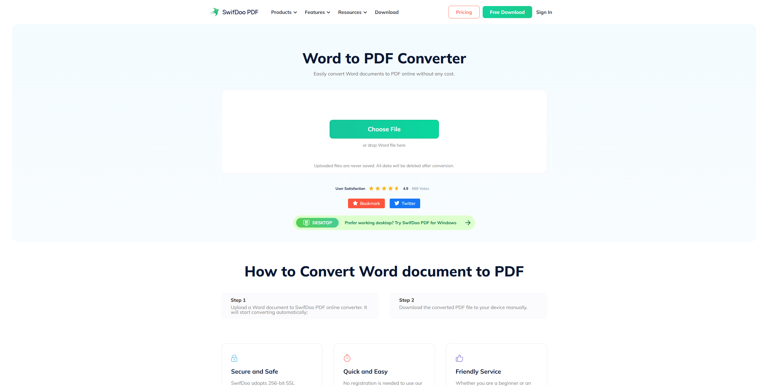 SwifDoo PDF online converter