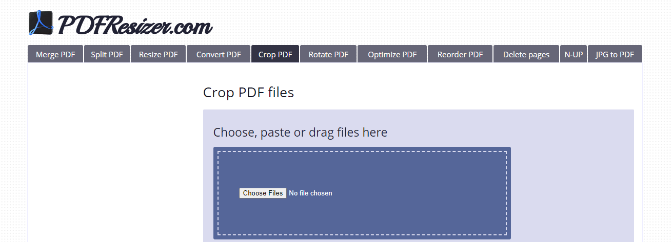 Crop PDF with iLovePDF online alternative