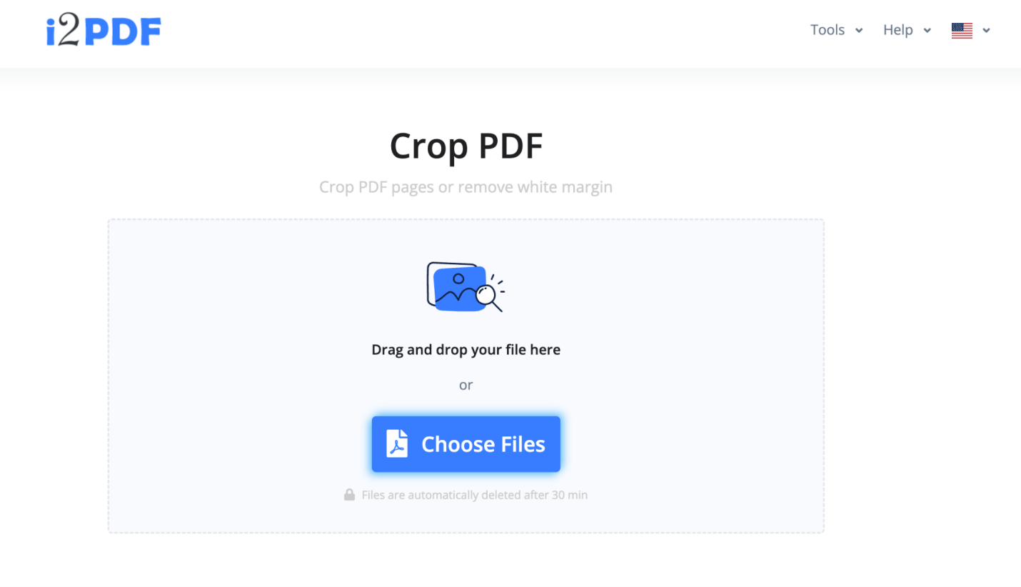 Crop PDF in i2PDF