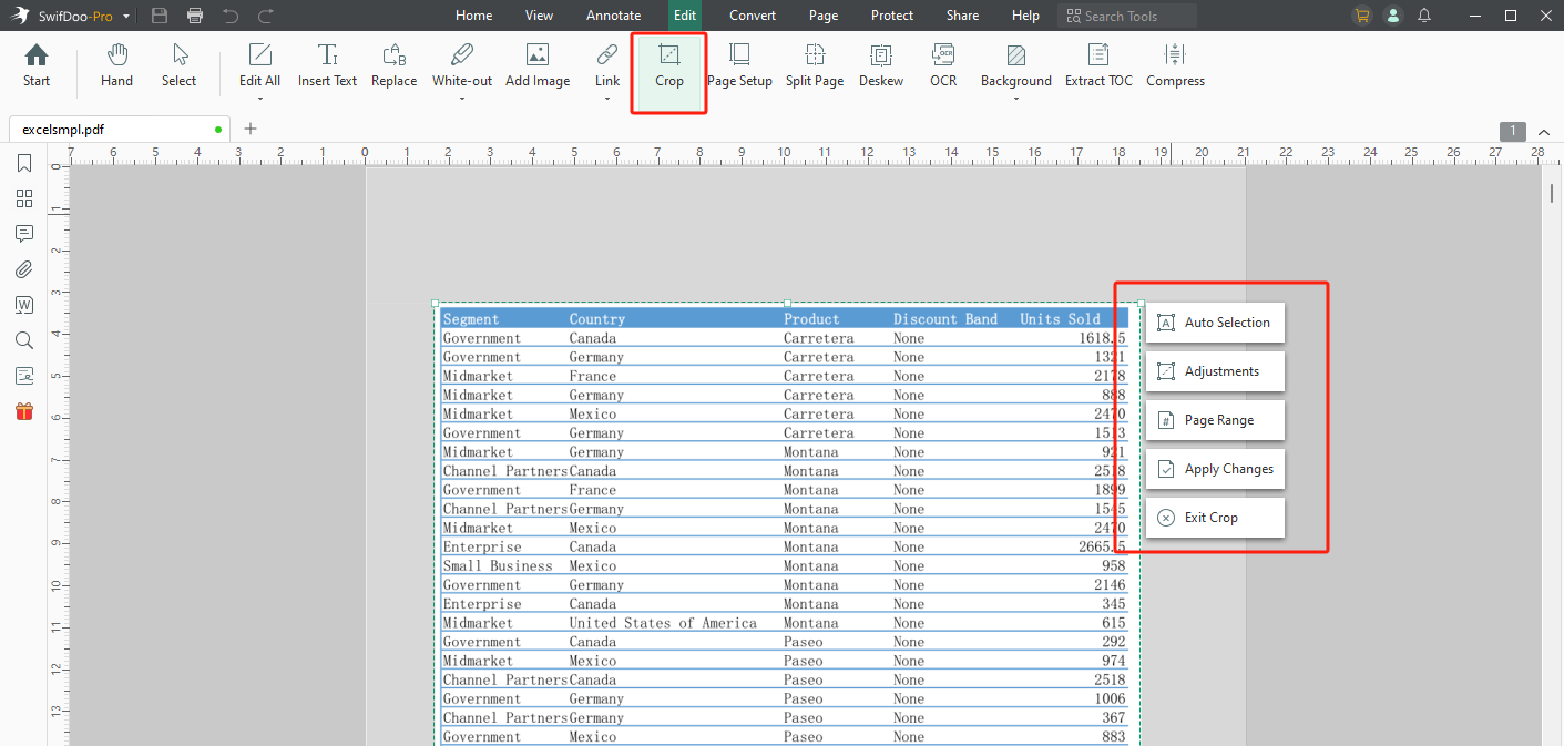 Crop PDF Margins Manually