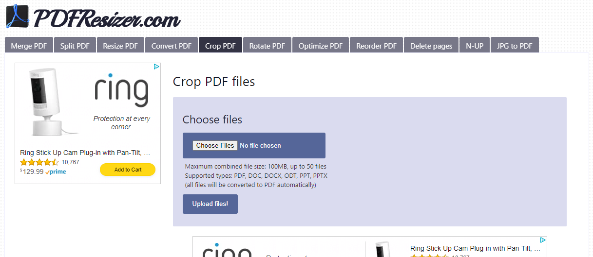 Crop PDF Online in PDFResizer.com