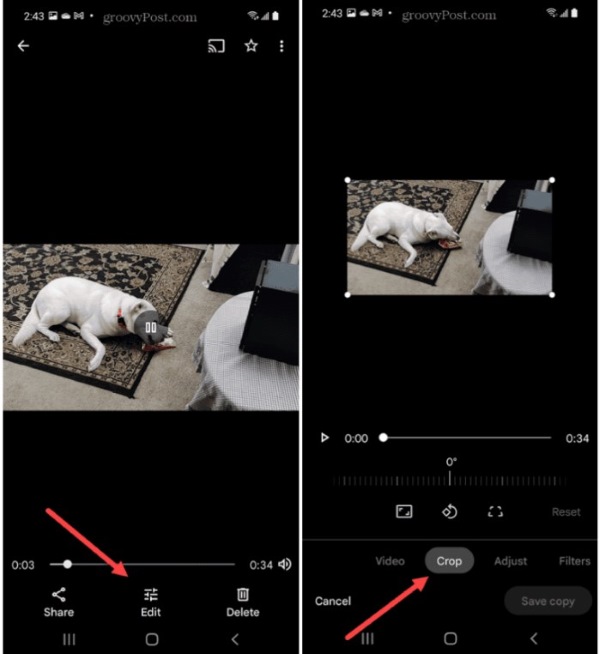 Crop Recording on Android