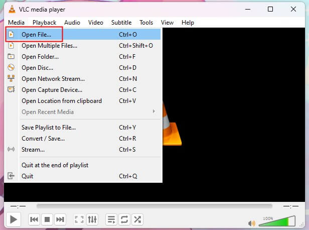 VLC Open File