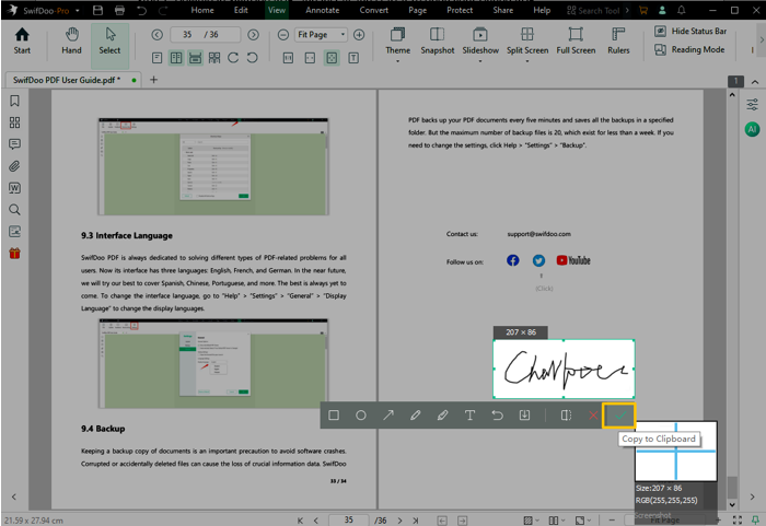 How to Crop a Signature from a PDF Using SwifDoo PDF 2