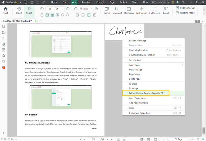 How to Crop a Signature from a PDF Using SwifDoo PDF 6