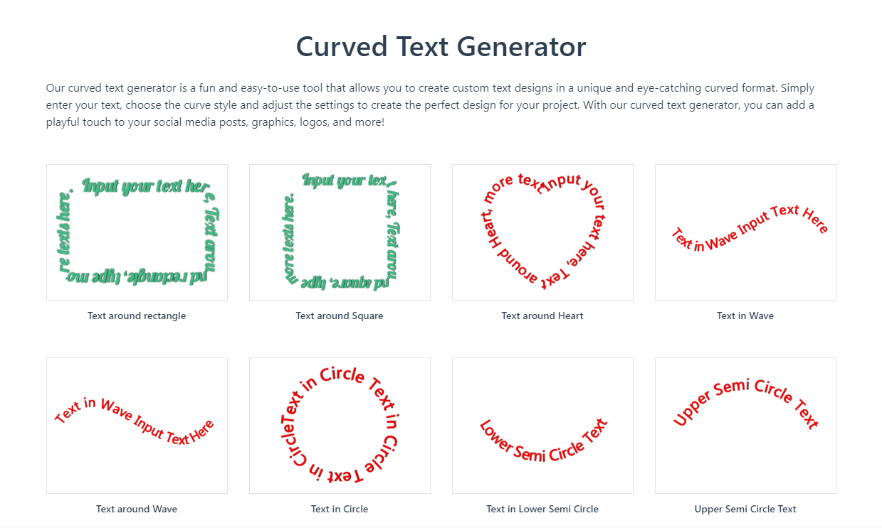 Curve text in Word using InkPx Word Art Generator 1