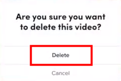 Delete a TikTok video on computer step 5