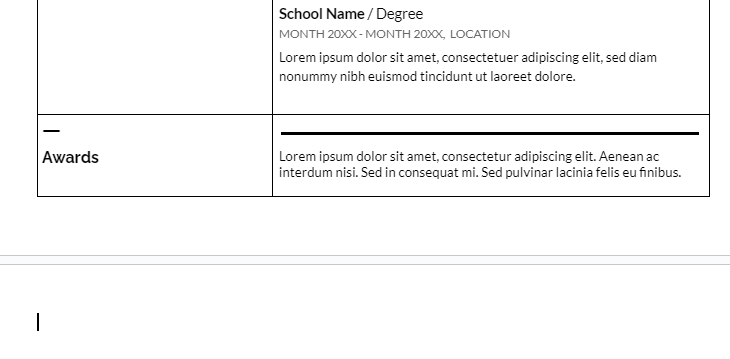 Delete page in Google Docs after hidden table step 3