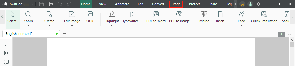 Delete page in Google Docs file with SwifDoo PDF step 1