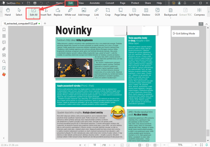 How to Delete Text from a PDF with SwifDoo PDF 1