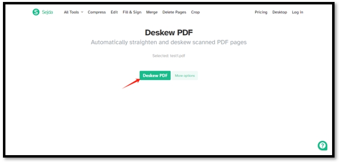 Deskew PDF online