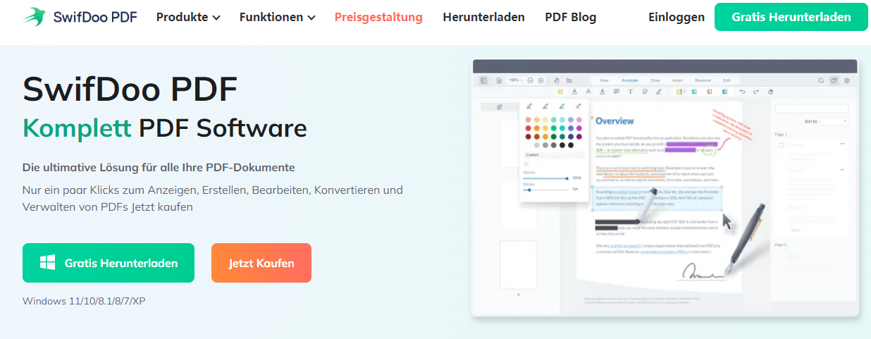 SwifDoo PDF ist ein ideales Lernprogramm beim Deutschlernen