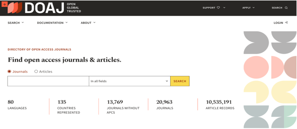 DOAJ research paper download website