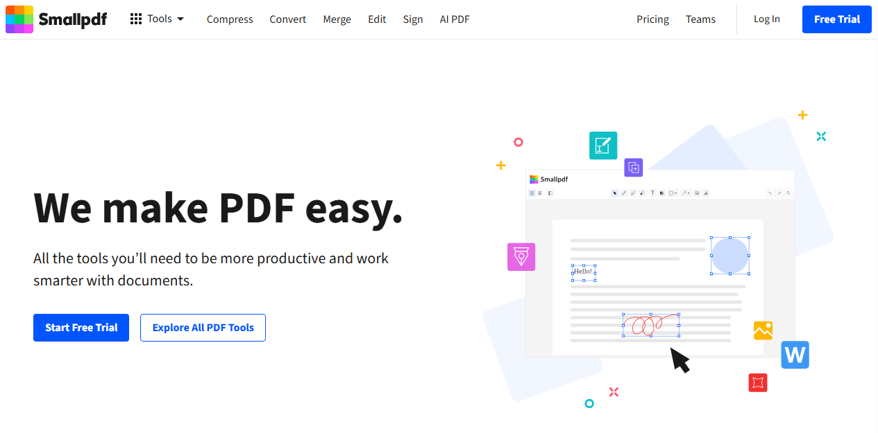 Smallpdf interface