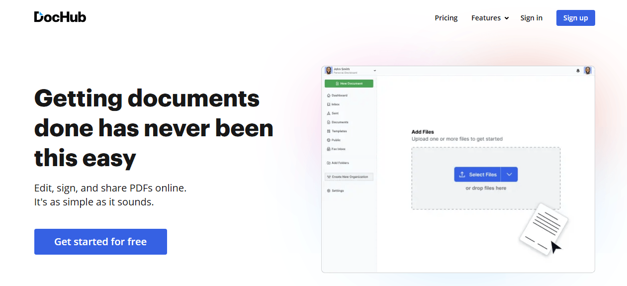 DocHub interface