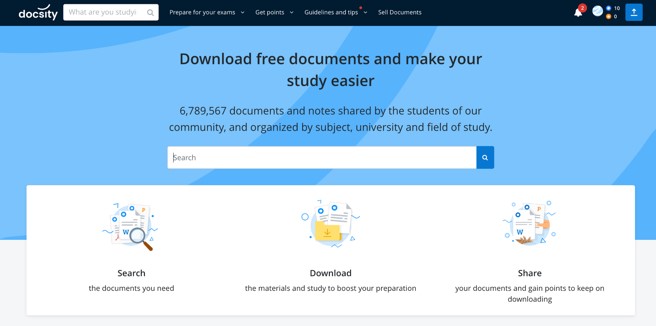 Docsity Dokumente als PDF-Dateien herunterladen