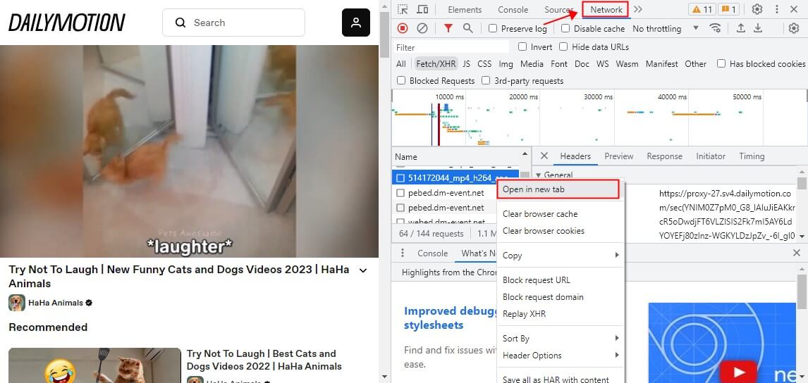 Download Embedded Videos in Chrome