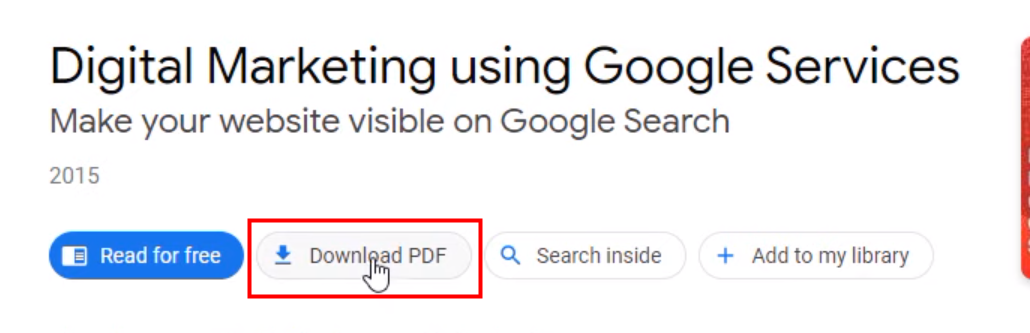 Download Google Books to PDF using the Google Books website 2