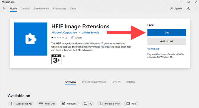 Download HEIF Image Extensions