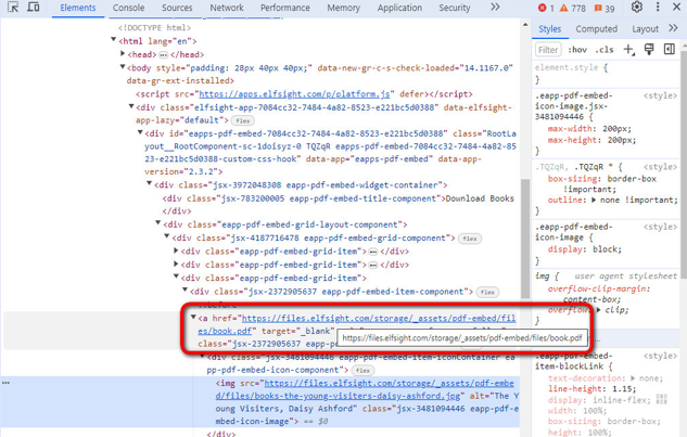 How to Download Embedded PDF through Inspect Element