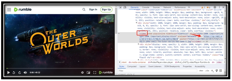 Download Rumble video without using external tools 1