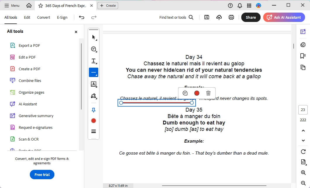 Draw Line in Adobe