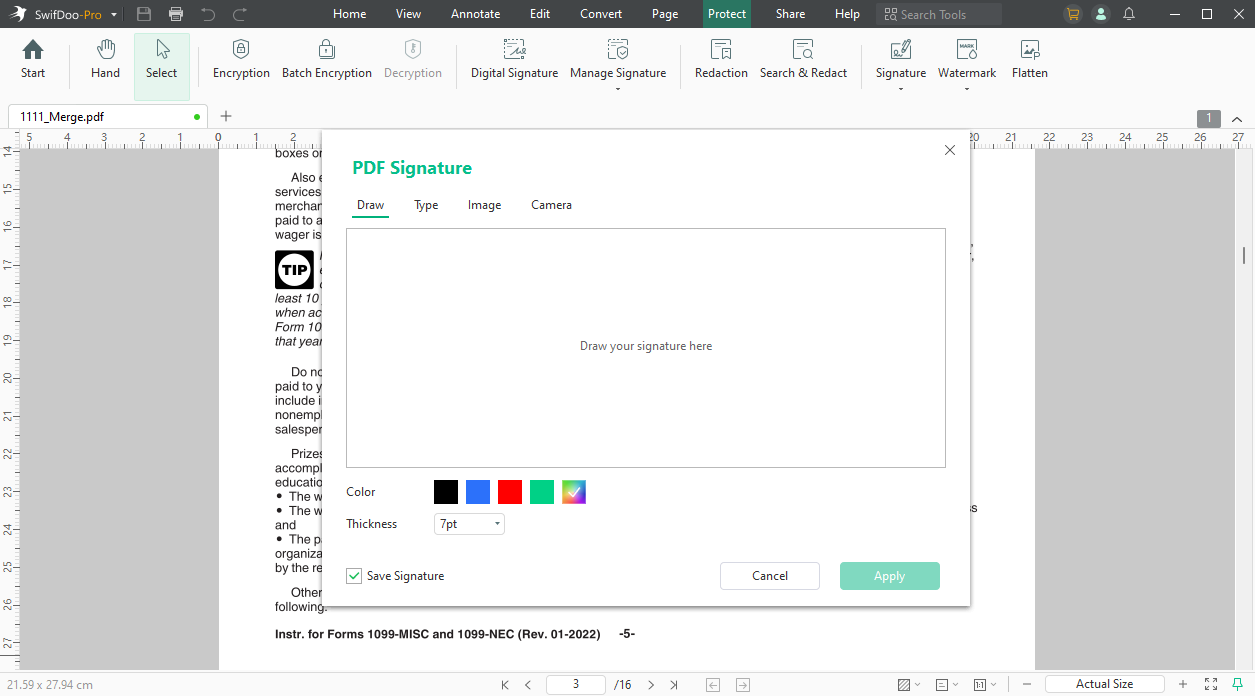 Draw a Signature with SwifDoo PDF