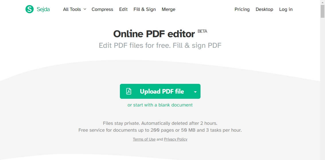 PDF in Chrome via Online Editor