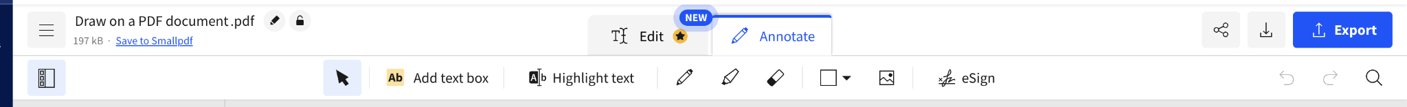 Smallpdf Annotate 
