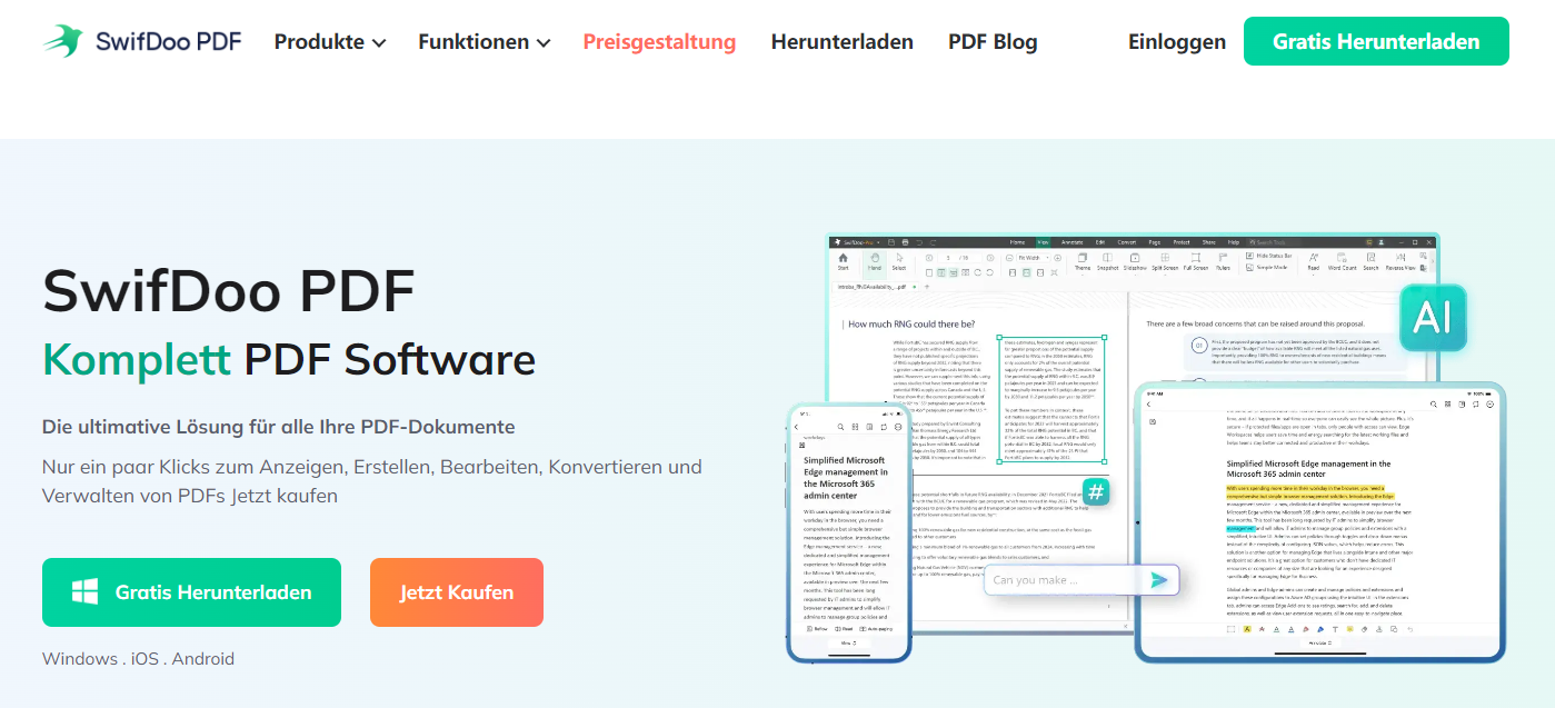 DWG in PDF umwandeln mit SwifDoo PDF