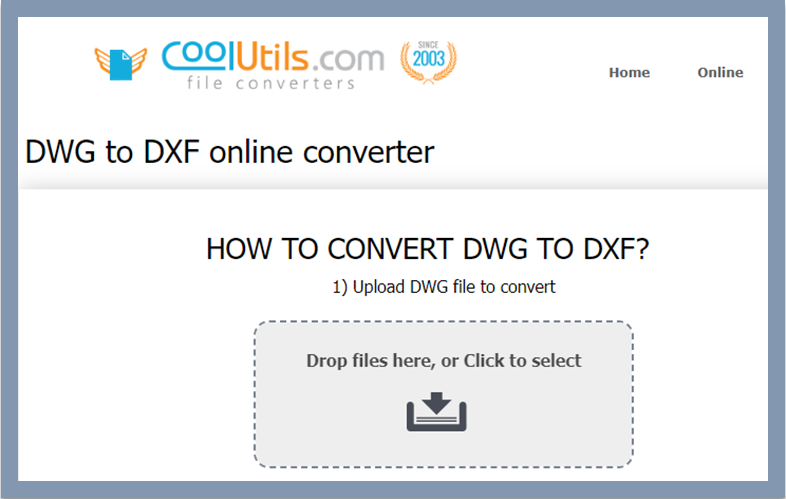 DWG to DXF converter Coolutils