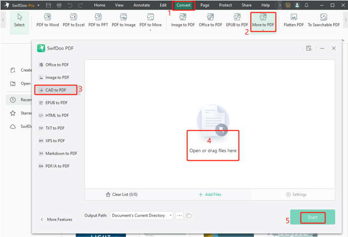 SwifDoo PDF - iLovePDF Alternative to Convert DWG to PDF