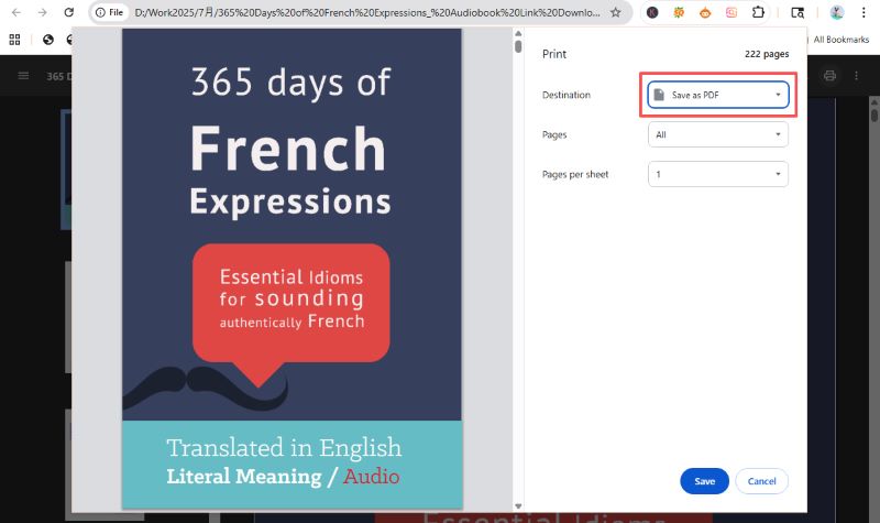 Save as PDF