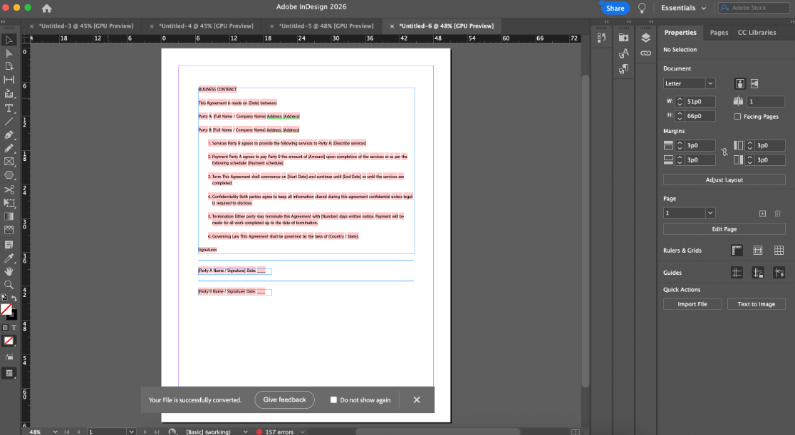 Edit a PDF in InDesign