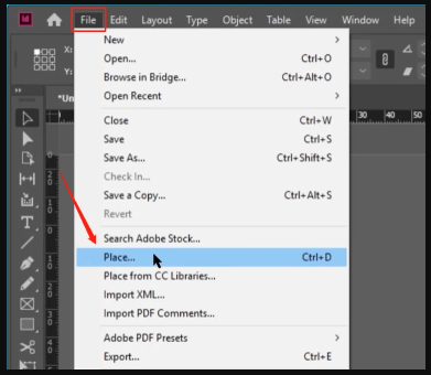 Place the PDF