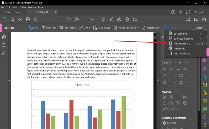 Edit Bookmarks with Acrobat