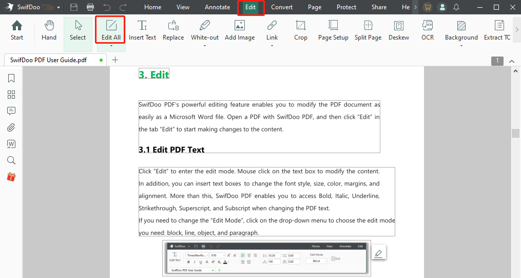 Edit PDF in Google Docs alternative SwifDoo PDF