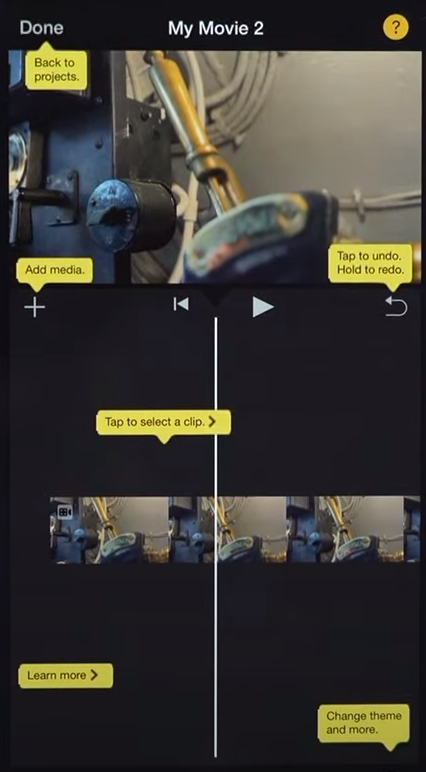 Edit videos on iPhone using iMovie 2