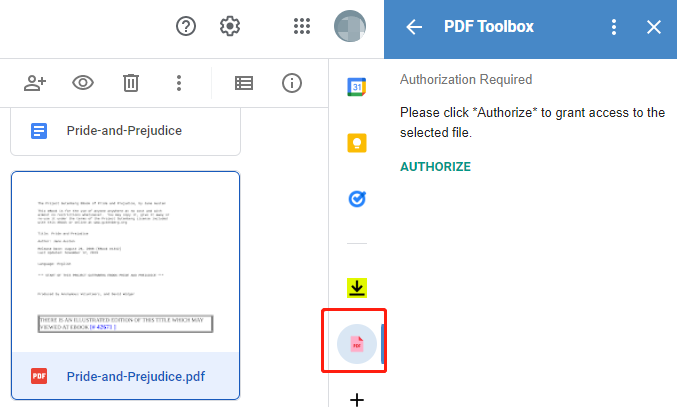 Encrypt a PDF File with a Password Using PDF Toolbox in Google Drive 1