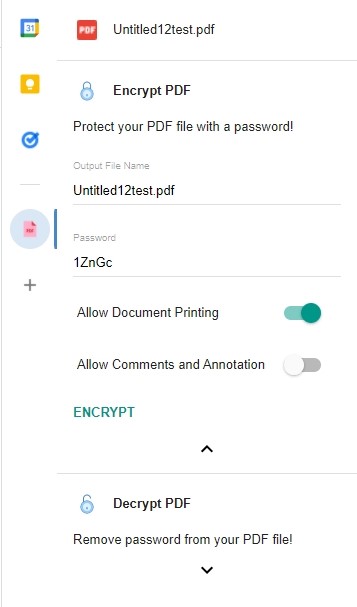 Encrypt a PDF File with a Password Using PDF Toolbox in Google Drive 2