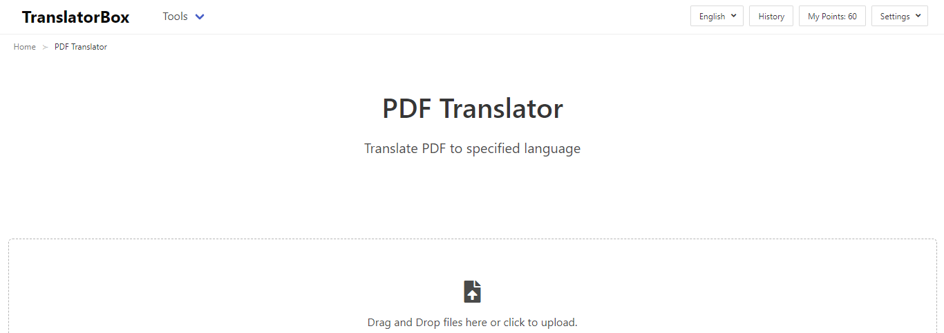 English to Telugu translation PDF with TranslatorBox
