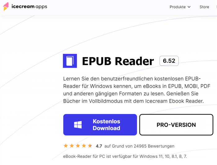 EPUB Reader Windows - Icecream Ebook Reader
