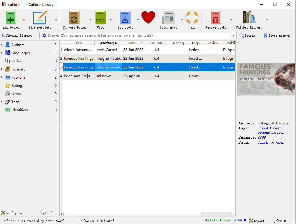 Calibre EPUB to PDF converter 