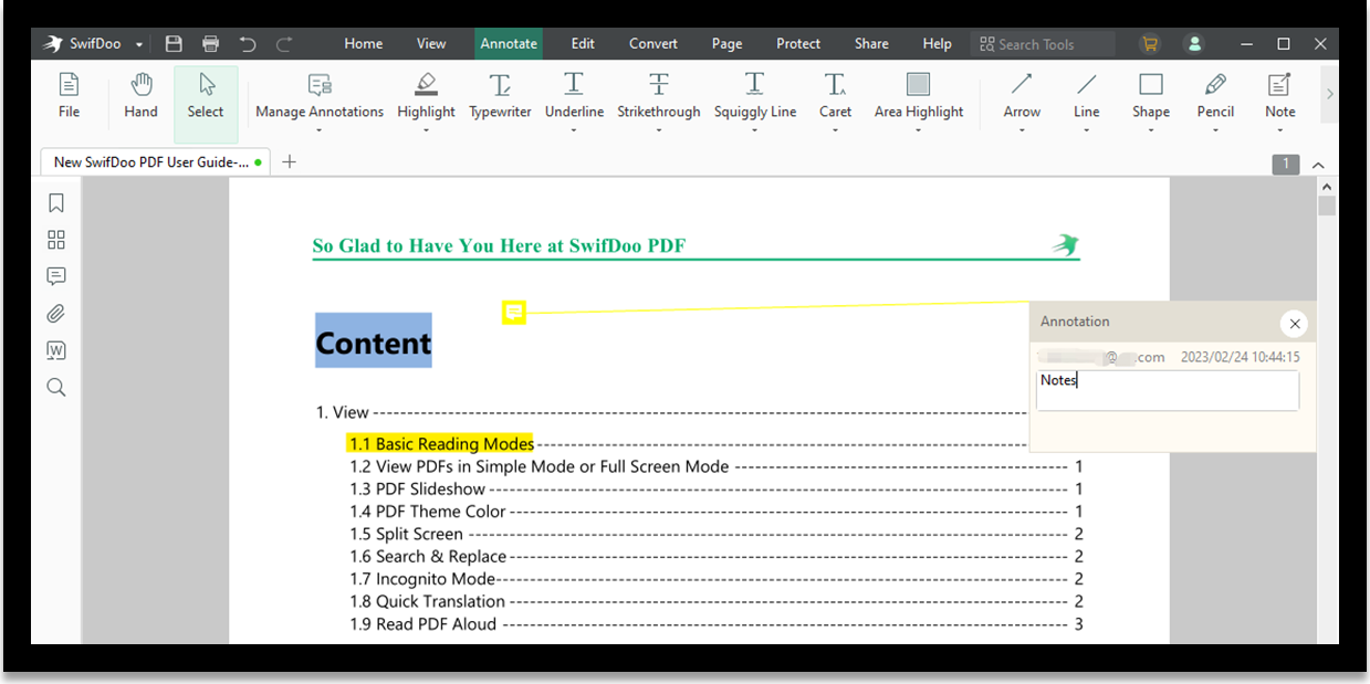 Evernote alternative software SwifDoo PDF