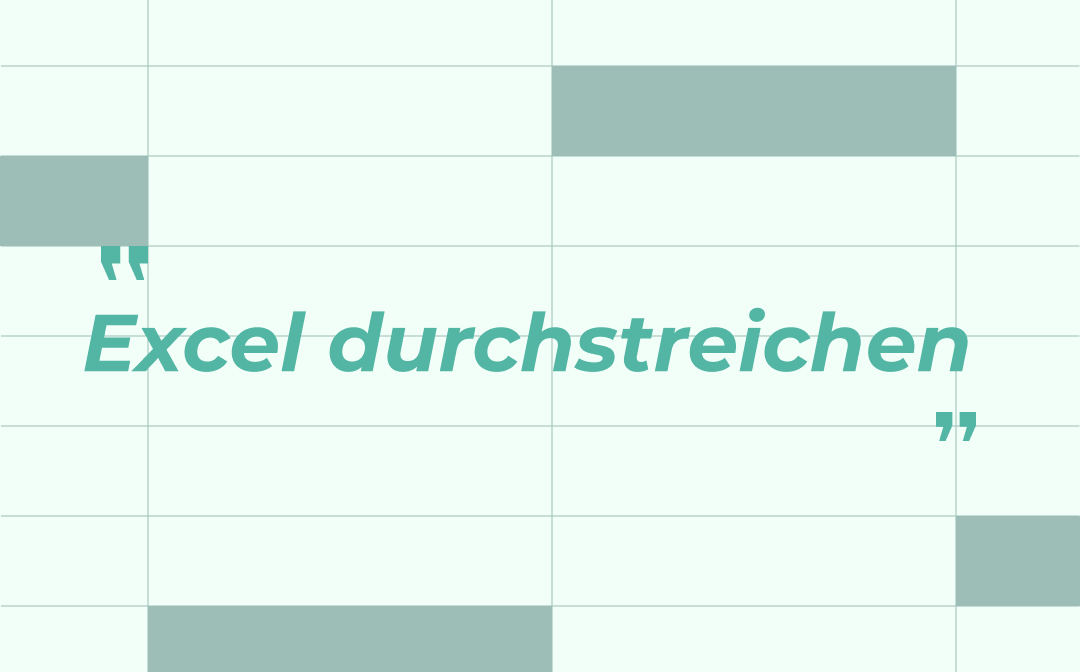 excel----durchstreichen