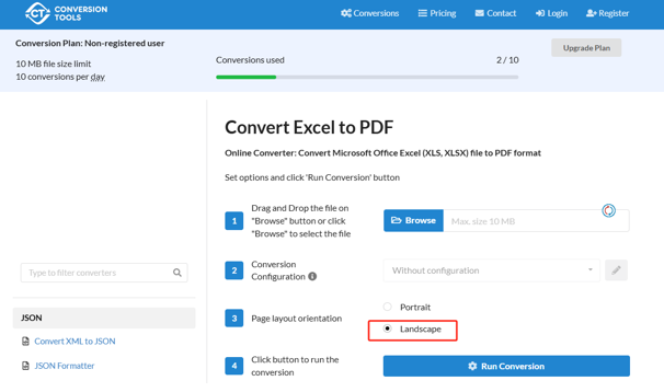 How to Save Excel as PDF in Landscape Using an Online Tool